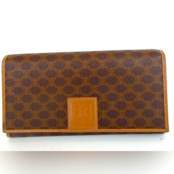 VINTAGE Celine Macadam Long Wallet - Picture 1 of 12